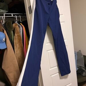 Revamped Navy Track Pants with White Side Stripe